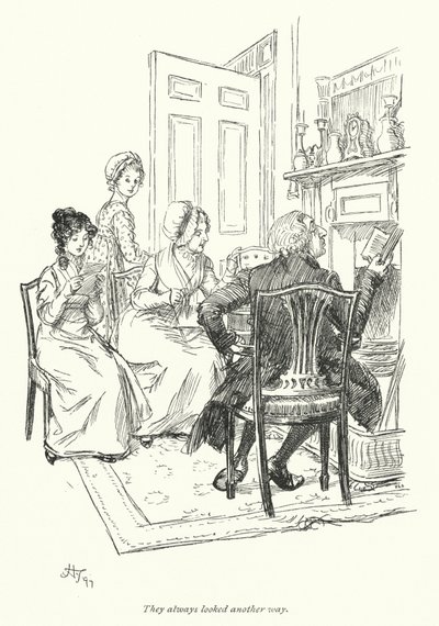 Illustration pour Northanger Abbey de Jane Austen - Hugh Thomson
