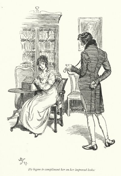 Illustration pour Persuasion de Jane Austen (lithographie) - Hugh Thomson