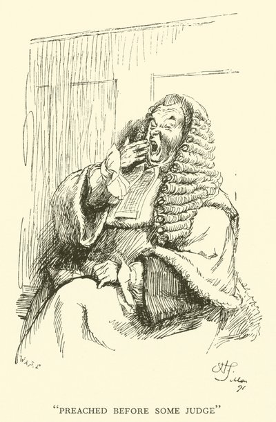 Prêché devant un juge (gravure) - Hugh Thomson