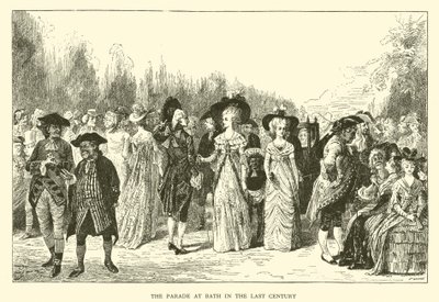 La Parade à Bath au Siècle Dernier (gravure) - Hugh Thomson