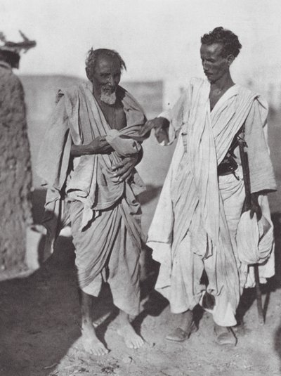 Afrique : Hommes Bisharin, désert nubien - Hugo Adolf Bernatzik