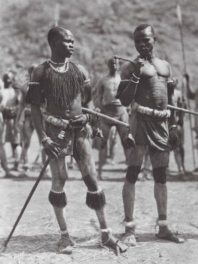 Afrique : Danseurs à hochet Nuba - Hugo Adolf Bernatzik