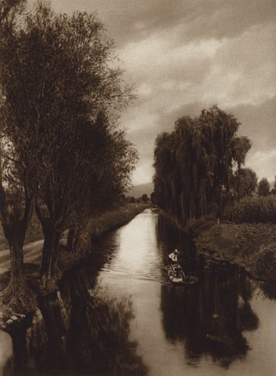 Mexique : Canal Viga (photo n/b) - Hugo Brehme