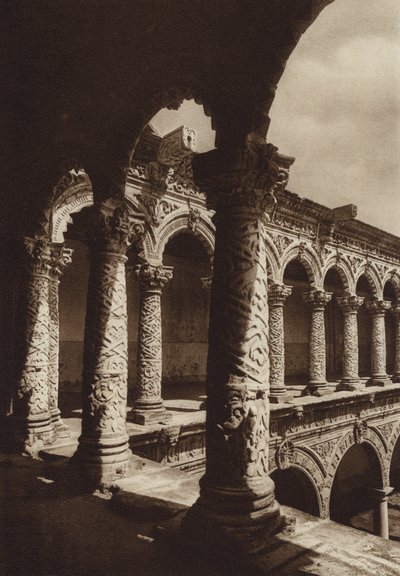 Mexique : Capital Mejico, Monasterio Merced (photo n/b) - Hugo Brehme