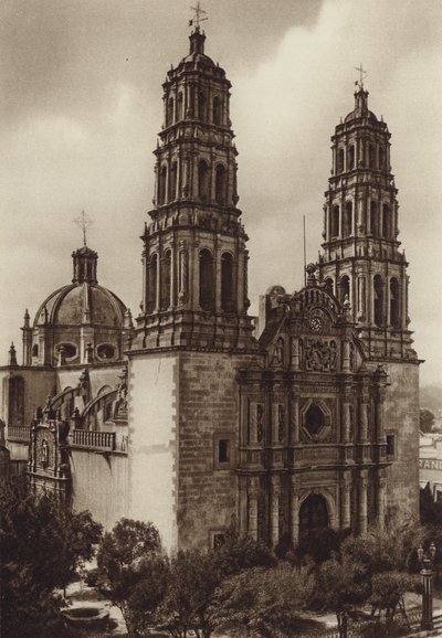 Mexique : Cathédrale de Chihuahua (photo n/b) - Hugo Brehme