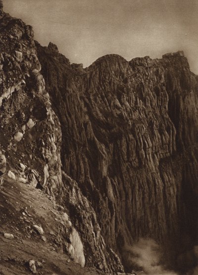 Mexique : Le cratère de Popocatepetl (photo n/b) - Hugo Brehme