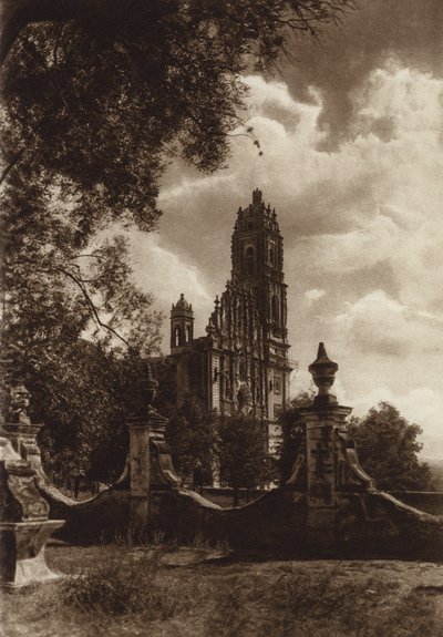 Mexique : Eglise de Tepozotlan (photo n/b) - Hugo Brehme
