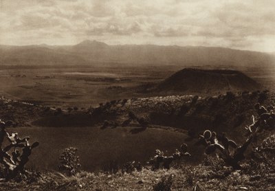 Mexique : La Caldera, volcans éteints dans les environs de la capitale Mexico (photo n/b) - Hugo Brehme