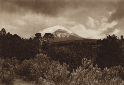 Mexique : Popocatepetl (photo n/b) - Hugo Brehme