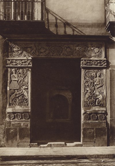 Mexique : Puebla, Maison à Avenida 3 Oriente no 1 (photo n/b) - Hugo Brehme
