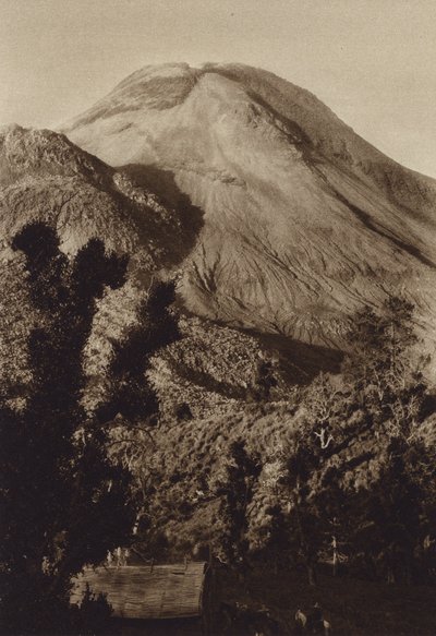 Mexique : Volcan Colima avant les dernières éruptions (photo n/b) - Hugo Brehme