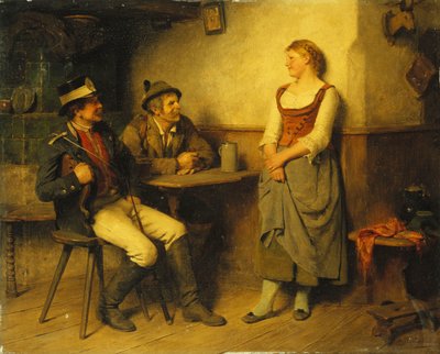 Une conversation dans la taverne, 1891 - Hugo Kauffmann