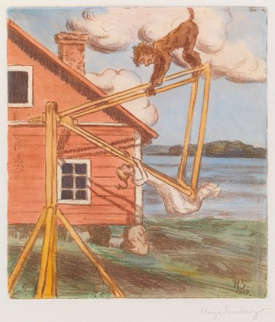 Le diable sur la balançoire - Hugo Simberg
