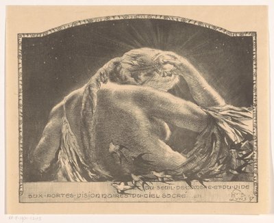 Représentation avec femme et hirondelles - Huib Luns
