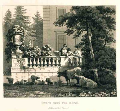 Clôture près de la maison, de 