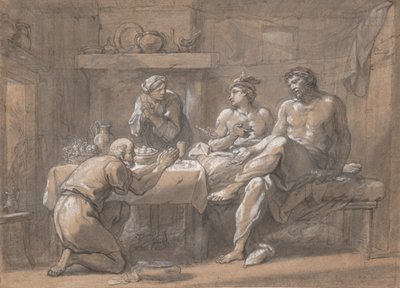 Jupiter et Mercure dans la maison de Baucis et Philémon - Hyacinthe Collin de Vermont