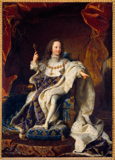 Portrait de Louis XV enfant de cinq ans en costume sacré, roi de France (1710-1774) - Hyacinthe Francois Rigaud