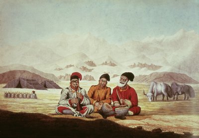 Trois musiciens au Tibet - Hyder Jung Hearsey