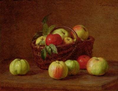 Pommes dans un panier et sur une table - Ignace Henri Jean Fantin Latour