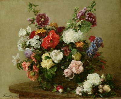 Roses et pivoines françaises, 1881 - Ignace Henri Jean Fantin Latour