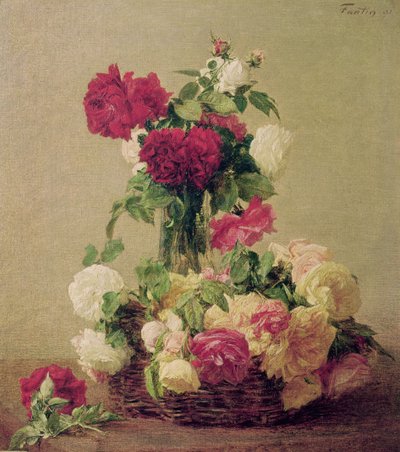 Roses, 1891 - Ignace Henri Jean Fantin Latour