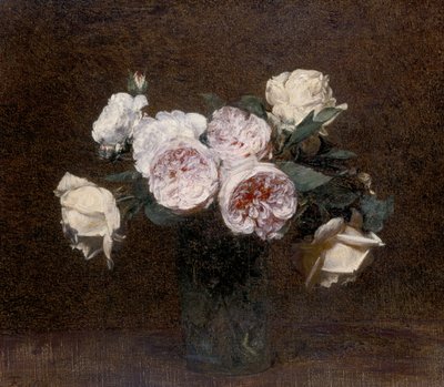 Nature morte : roses roses, blanches et jaunes, 1894 - Ignace Henri Jean Fantin Latour