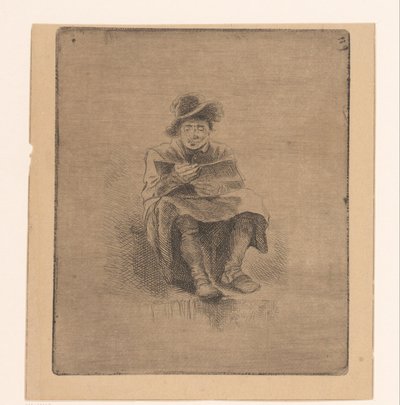 Homme lisant - Ignace Joseph de Claussin (attributed to)