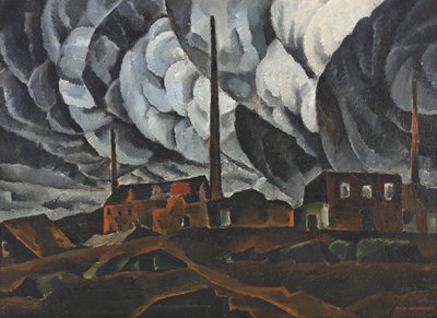 Paysage avec bâtiment d