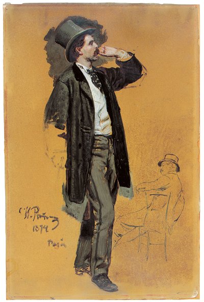 Étude pour "Un café parisien" - Ilya Efimovich Repin
