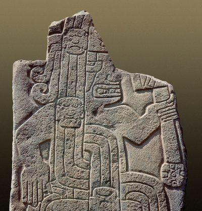 Civilisation inca : relief représentant un guerrier - Incan