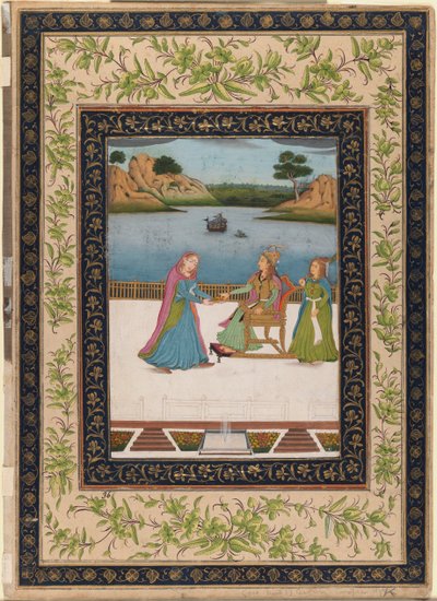 Une Femme est Servie des Fruits sur une Terrasse - Indian School