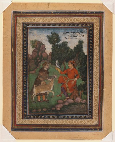 Un fauconnier et un garde-chasse, c.1600 - Indian School