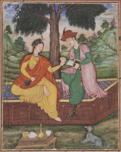 Un homme et une femme assis sous un arbre - Indian School
