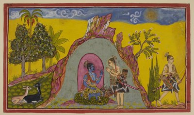 Sur le mont Prasravana, les deux princes attendent l