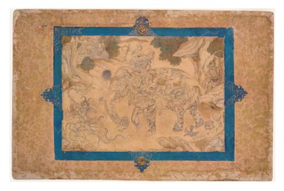 Éléphant composite et autres créatures - Indian School