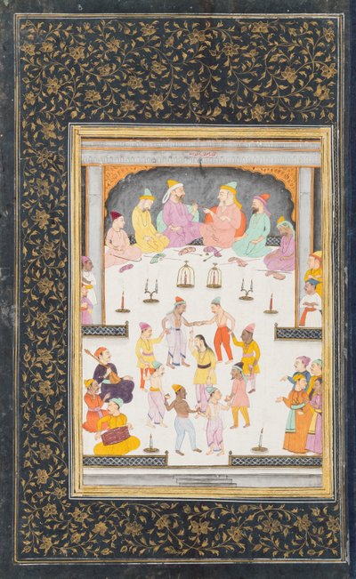 Derviches dansant devant un groupe de savants musulmans - Indian School