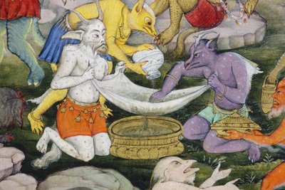 (détail) Démons dans un paysage sauvage - Indian School