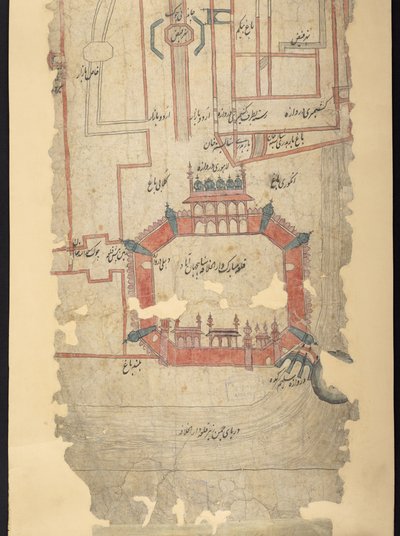 Fort de Delhi et la zone au nord, section d