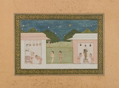 Krishna volant des caillés, vers 1775 - Indian School