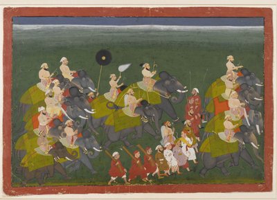 Maharana Sangram Singh de Mewar dans une procession d