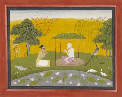 Markandeya réfère Jaimuni aux quatre oiseaux sages, c.1800-20 - Indian School