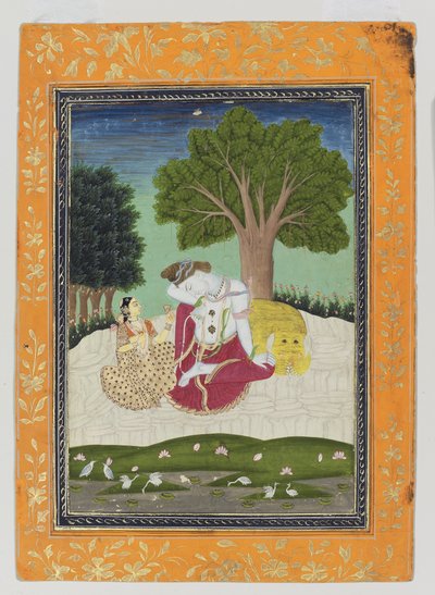 Parvati offre une coupe à Shiva - Indian School