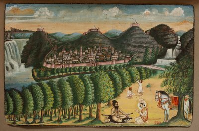 Prince visitant un ermite - Indian School