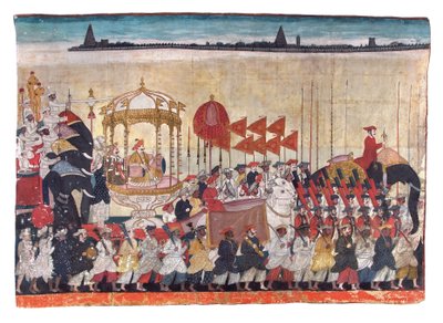 Rao Tuljaji en procession, c.1775 - Indian School