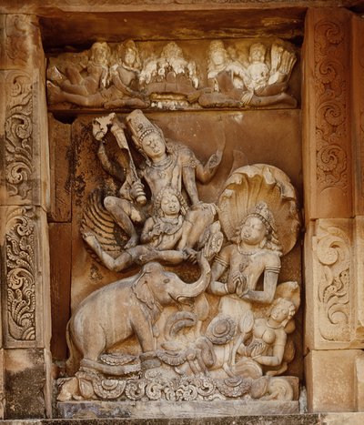 Relief du Temple de Vishnu, c.500 apr. J.-C. - Indian School