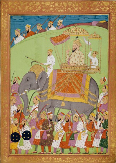Sultan Babes sur un éléphant - Indian School