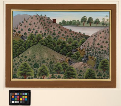 Chasse au tigre avec une rivière en arrière-plan - Indian School