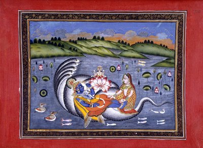 Vishnu et Lakshmi, illustration de 