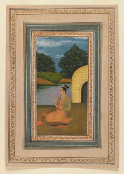 Yogini dans un paysage, c.1760 - Indian School