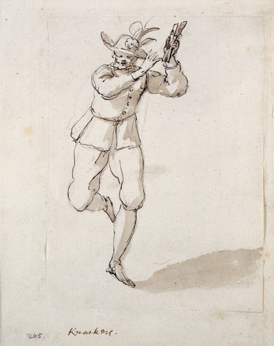 Un homme avec des castagnettes et des cloches - Inigo Jones